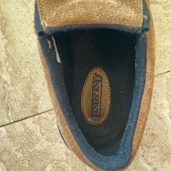 Lands End Tan Suede Ladies Slip Ons Size 8 - Picture 5 of 8